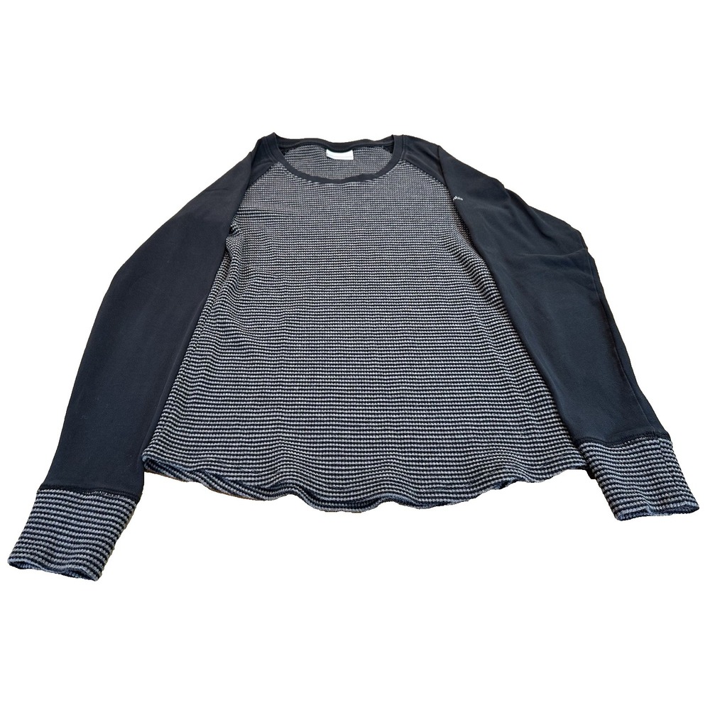 Columbia Womens Cascade George Long Sleeve Crew Shirt Black Grey Size S